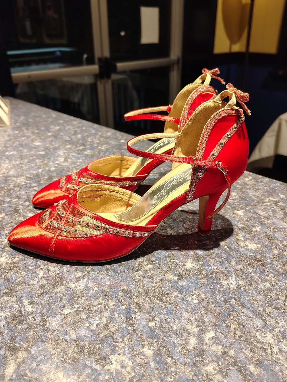 Practically Like New Red Capezio Ballroom Dance Shoes. 8.5 - Picture 2 of 9